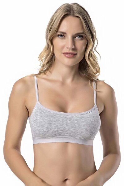 Hepsine Rakip حمالة صدر نسائية نصف رياضية من القطن الممشط بحزام حبل مع وسادات