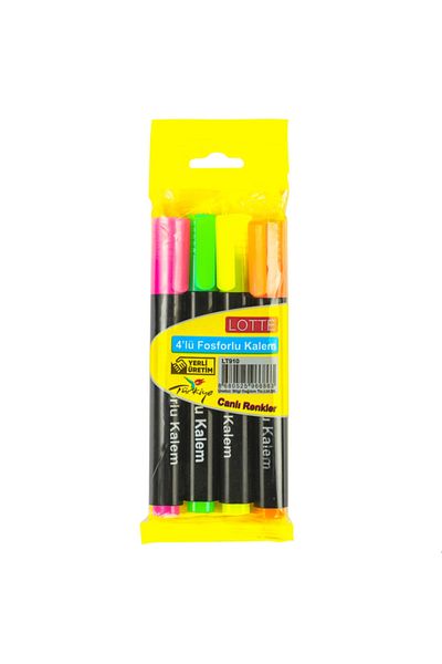 Lotte Highlighter Marker Set of 4 - 2-5mm