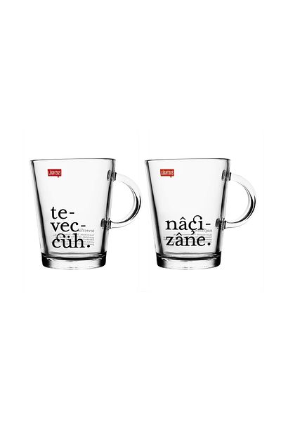 Paşabahçe 'teveccüh&naçizane' 2-Piece Mug Set 280cc