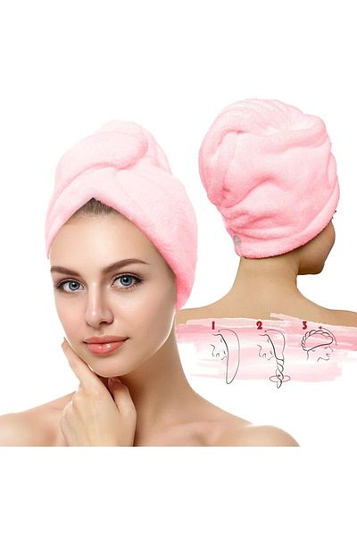 Rebeka Powder Colored Şilay Buttoned Towel Cap