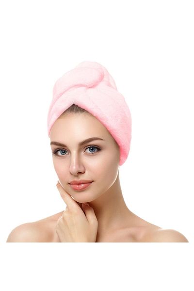 Rebeka Powder Colored Şilay Buttoned Towel Cap