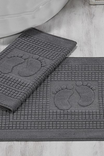 Rebeka Water Absorbent, 2 Pieces of 260g Foot Towels - Mat, 100% Cotton
