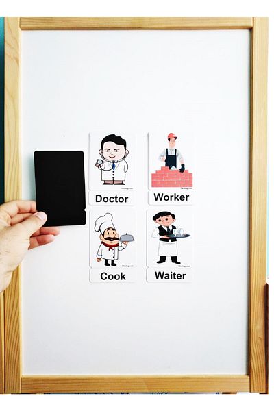Okuling Magnetic English Word Cards Flashcards Professions / Jobs
