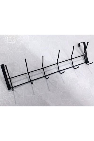 EMİRLER 2 Adet Mat Siyah Metal Amerikan Kapı Askısı 12 Kancalı Çivisiz Vidası...