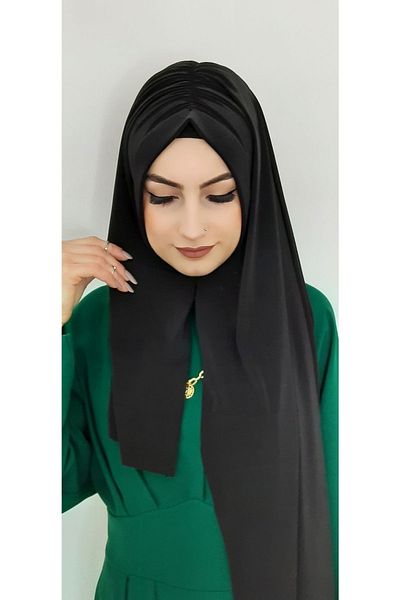 R&S modibone Gathered Ready Shawl Black Color