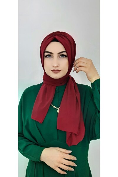 R&S modibone شال جاهز برباط باللون العنابي