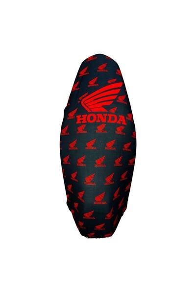 monero Honda Cb 125 F 3d Koltuk Kılıfı Logolu Kırmızı