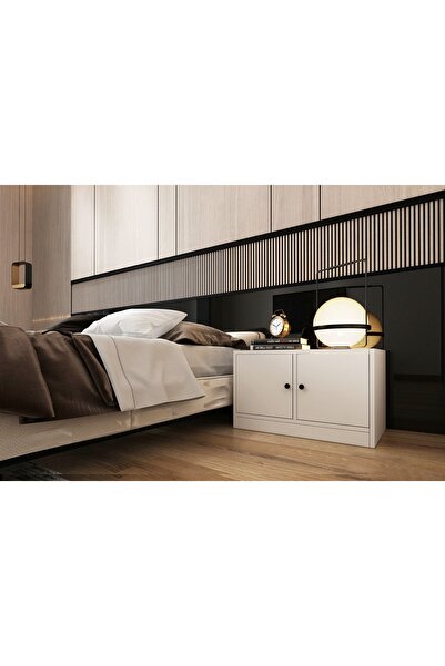 Nettrends Dolapli Komodin Beyaz 65 Cm Kmd-1006-ç