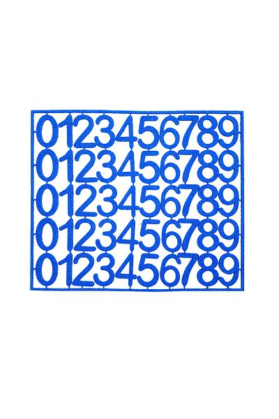 E Elmas Glitter Eva Number - Number 3cm - Saks Blue