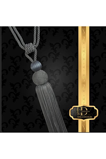 Doğukan perde aksesuarları Smr-01 Braçol Başlık Füme - Ip Füme (1 ADET)