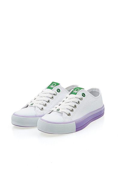 Benetton BN-30176 Γυναικεία Αθλητικά Παπούτσια WHITE LILA