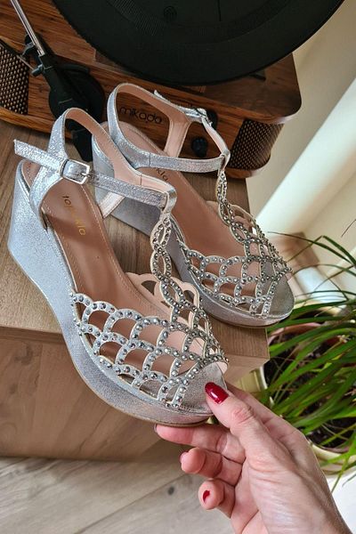 Topukla Footwear Women's Evening Dress Wedge Shoes 036 4172