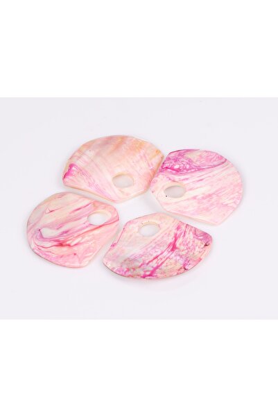 yfhobi 1 Adet- 46 Mm Doğal Sedef Taş Takı Aparatı, Pembe Desenli Renk, Doğal ...