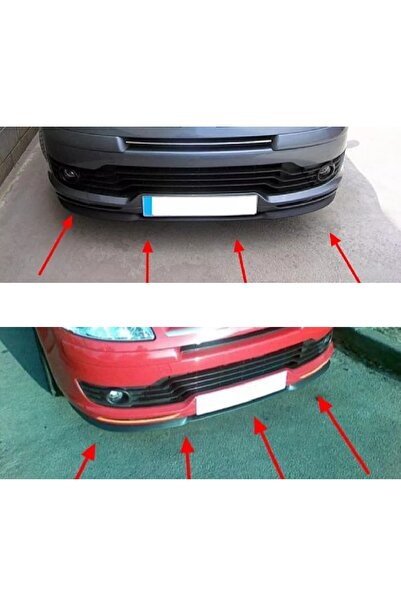 Genel Markalar Citroen C4 Cupra R Uyumlu Ön Lip Mat Siyah Ön Tampon Lip