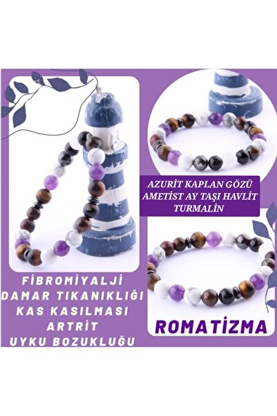 GİZEMLİ DOĞAL TAŞ Fibromiyalji Bileklik Artrit Romatizma Kas Spazmı Uyku Bozu...