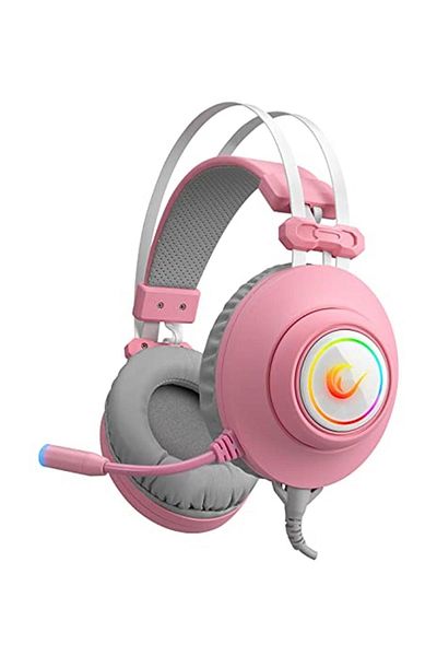 Rampage Rm-K1 Pulsar Pink USB 7.1 Surround Vibration Rgb Light Effect Gaming Gaming Headset with Microphone