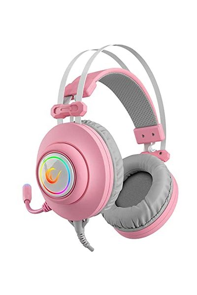 Rampage Rm-K1 Pulsar Pink USB 7.1 Surround Vibration Rgb Light Effect Gaming Gaming Headset with Microphone