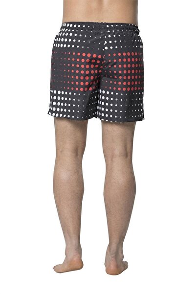 Crozwise Round Patterned - Men's Anthracite Sea Shorts - 3148-06