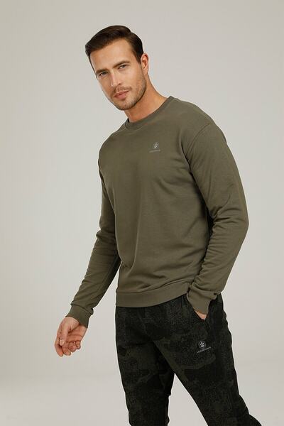lumberjack Sn75 Basıc C-neck Sweatsh Haki Erkek Sweatshirt
