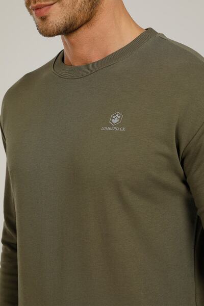 lumberjack Sn75 Basıc C-neck Sweatsh Haki Erkek Sweatshirt