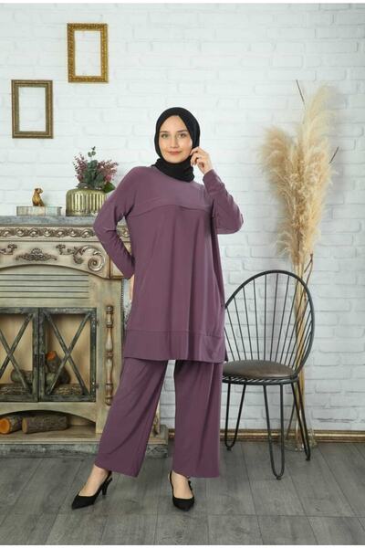 MODAMÜNASİP Υπέροχο αμμώδες παντελόνι με λεπτομερή διπλή φόρμα