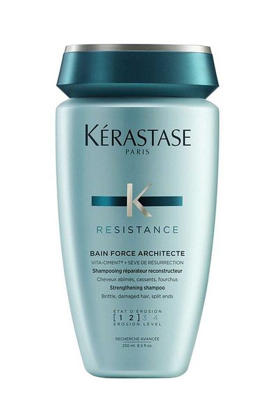 Kerastase Bain Force Architecte Shampoo for Damaged Hair - 250 Ml, Level 1-2