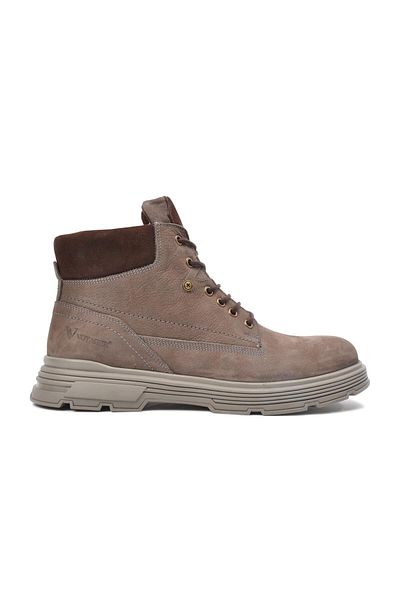 Voyager Becker Grey Nubuck Ανδρικές Μπότες από Γνήσιο Δέρμα με φερμουάρ Γκρι Nubuck