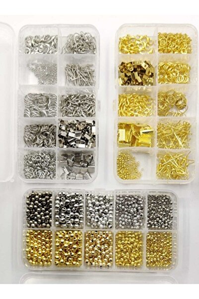 HASAN ERDOĞAN 2420 Parça Küpe Kolye Bileklik Yapım Seti Takı Malzemeleri Ara Aparat