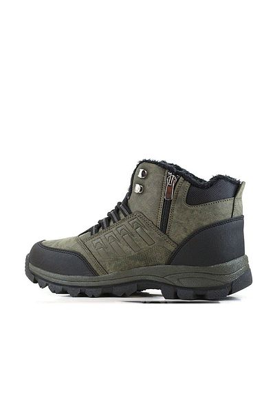 XStep Unisex Χακί μάλλινες μπότες με φερμουάρ X656