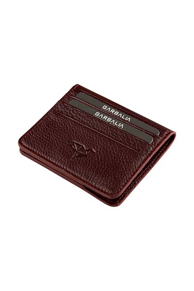 Garbalia Claret Red Argenta - Genuine Leather Card Holder Wallet