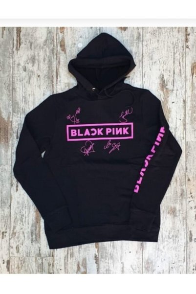 Built By Crazy Women's Black Blackpink Signature Printed Swetshirt Combination