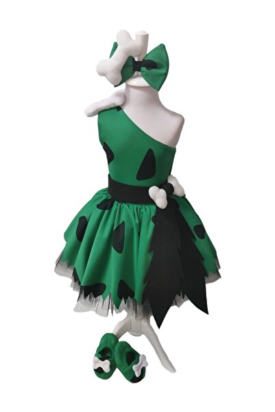 Bkmc Дівчачий костюм зеленого каменю з епохи каменю