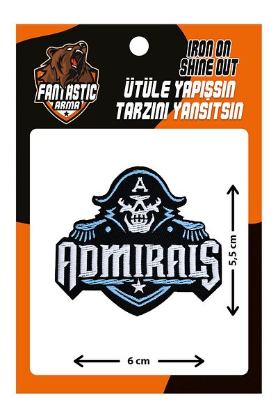 FANTASTIC ARMA Patch de armă țesută care se lipsește cu fierul de călcat, admirați/admiral