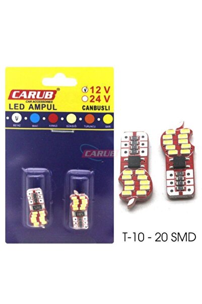 Carub Led Ampul 12v T-10 20 Smd