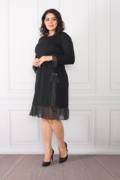 Element's Γυναικείο φόρεμα με μαύρη φούστα με πουά σχέδιο και κρίκους