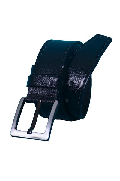 Strong 100% Genuine Black Leather Belt, Men's Jeans Belt Km05