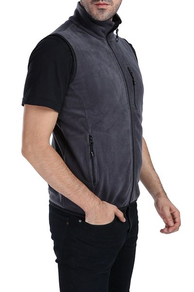 GHASSY CO. Men's Smoked Multi-Pocket Fleece Vest