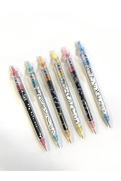 Gıpta مجموعة أقلام متعددة الألوان مقاس 0.7 مم مكونة من 6 قطع