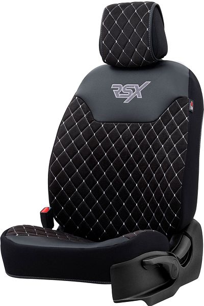 Otom Rsx Diamond Black-White Car Seat Protector Cushion