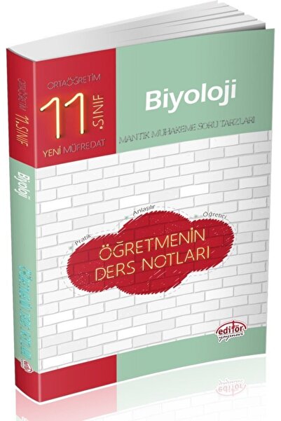 Editör Yayınları 11. Sınıf Biyoloji Öğretmenin Ders Notları Editör Yayınevi