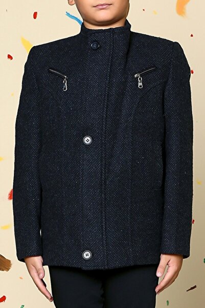Dewberry Boy's Dotted Anthracite Coat -1530001K3001