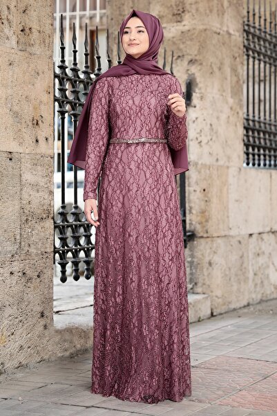 Mihrunisa فستان سهرة نسائي من Dusty Rose