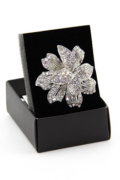 Zaim Aksesuar Taşlı Çiçek Broş