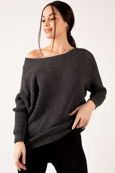 armonika Dámský zakouřený selanik volný pletený svetr ARM-21K012010