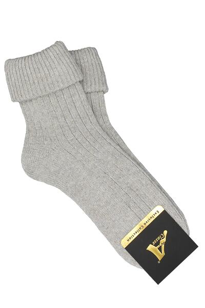 A CLASSE Woolen Curled Model Thick Winter Women's Beige Socks
