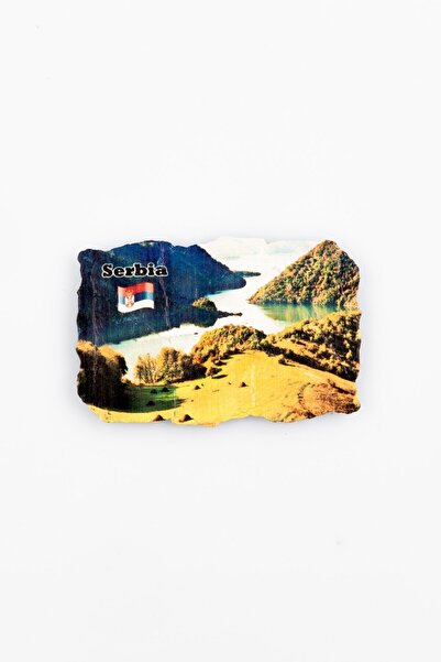 Dünyadan Hediyeler Sırbistan Perucac Gölü Temalı Fresco Magnet