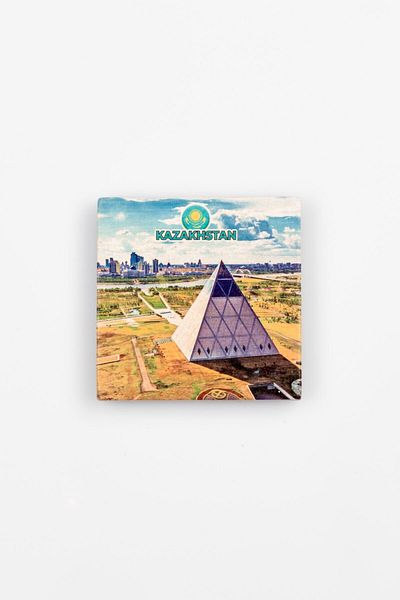 Dünyadan Hediyeler Kazakhstan Themed Stone Coaster