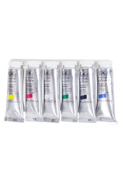 Winsor Newton Winsor & Newton Designers Guaj Boya Ana Renkler Seti 6 X 14 ml