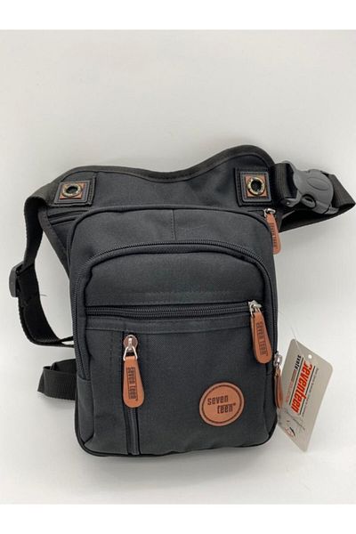 SEVENTEEN Canvas Fabric Multi-Compartment Waist Leg Shoulder Chest Biker Bag