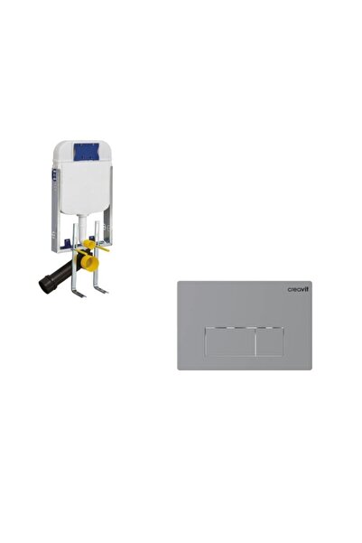 Creavit Gr5001gömme Rezervuar+ Gp8002 Mat Gri Buton